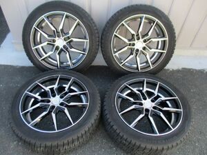 ★☆レアマイスター アルミホイールタイヤセット 245/45R19 ダンロップ 8J 5H 114.3 +35 スタッドレス 送料込☆★インボイス領収書発行可