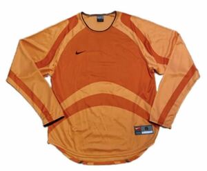 Sサイズ 00s nike game shirt サッカー　ゴールキーパー　フットサル　長袖シャツ　Tシャツ ビンテージ