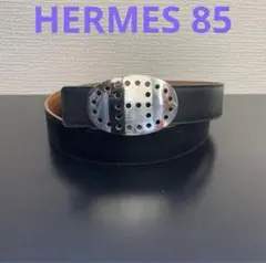 HERMES エルメスリバーシブルベルト85 エブリンバックル　シルバーカラー