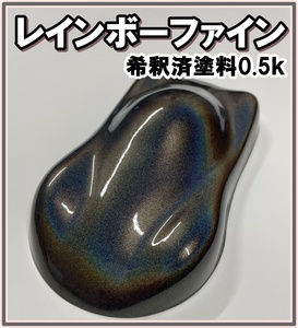 【キャンディーカラー】　塗料　レインボーファイン　オリジナルカラー　グレー　シルバー　グリーン　キャンディ　0.5k　希釈済