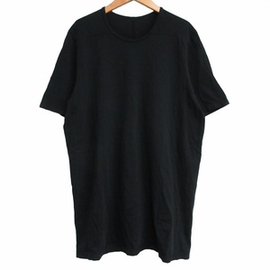 リックオウエンス Rick Owens ダークシャドウ DRKSHDW 20SS level Tee レベルTシャツ カットソー ドレープ ロング丈 黒 ブラック M