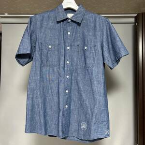 サイズ1 uniform experiment S/S UEN PHYSICAL FITNESS CHAMBRAY WORK SHIRT fragment ソフネット FCRB