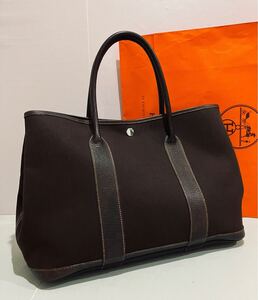 HERMES 極上美品 バッグ ガーデンパーティ PM 刻印有り エルメス トート バック 