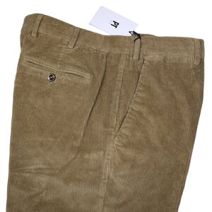 かっこいい腰腿ゆるテーパードコーデュロイ！【 PT TORINO / ピーティートリノ (伊 】九分丈REBEL FIT ストレッチパンツ 茶beige 52/XXL3XL