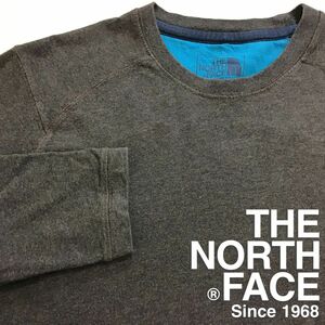 ★USA直輸入!!★状態良好★正規品★【THE NORTH FACE ノースフェイス】無地 ラグラン 長袖 Tシャツ【海外規格 S/P】茶 アウトドア K2-715