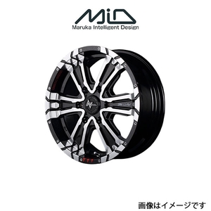 MID ナイトロパワー クロスクロウ GE アルミホイール 1本 ハイエース/レジアスエース 200系(15×6J 6-139.7 INSET33 ブラックメタリック)