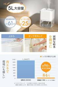 高性能加湿 ハイブリッド式加熱加湿器 ポンプ式