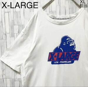 X-LARGE xlarge エクストララージ 半袖 Tシャツ ビッグロゴ デカロゴ サイズL ホワイト 送料無料