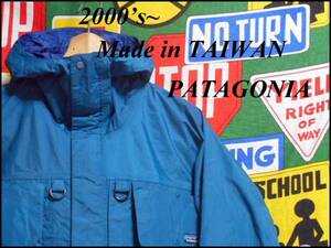 《希少サイズな1着》Made in TAIWAN製台湾製PATAGONIAパタゴニアビンテージフィッシングアウトドアジャケットグリーン緑色XS00年代00s