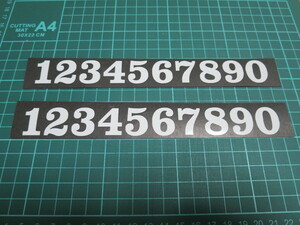 ヘルメットバット用　読売ジャイアンツ　バージョン識別ナンバー　切り抜きステッカー2セット　希望番号のみのオーダー可能