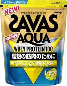 ザバス(SAVAS) アクア ホエイプロテイン100 レモン風味 [WPI] 800g 明治