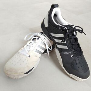 【☆1円スタート☆】adidas アディダス BARRICADE JAPAN バリケード ジャパン メンズ テニス シューズ AQ2296 オムニクレー 27.5cm MA689