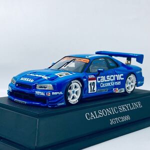 140 絶版品 希少モデル EBBRO 1/43 CALSONIC SKYLINE R34 JGTC 2000