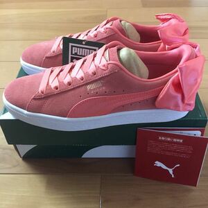 PUMA SUEDE BOW WNS プーマ スウェード ボウ ウィメンズ スニーカー スリッポン ピンク レザー 22.5cm 国内正規品 新品未使用 人気 即決