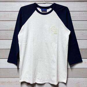 SIZE L GOODENOUGH 7 SLEEVE TEE SHIRT WHITE NAVY GDEH GE グッドイナフ 7分丈 Tシャツ ホワイト ネイビー