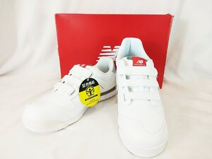 未使用品 New Balance NewYork 安全靴 27.5cm ホワイト スニーカー 靴 ニューバランス ニューヨーク 樹脂先芯 / 名古屋発1-91△