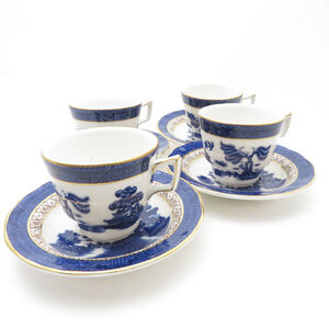 ROYAL DOULTON ロイヤルドルトン ブース リアルオールドウィロー カップ＆ソーサー 4客 セット デミタス コーヒー 英国 SU8282U