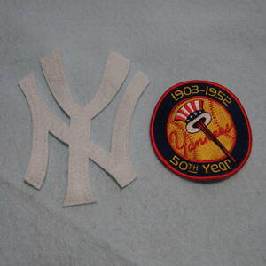 ニューヨーク ヤンキース New York Yankees パッチ ワッペン 2枚セット USED