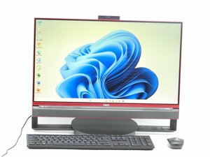 Win11H/カメラ内蔵/中古/新品無線KB＆マウス/爆速新品SSD512/8GB/23.8型/5世代i7-5500U/NEC DA770/B一体型 WPS office搭載　訳あり品