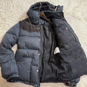 正規品 別注●MONCLER モンクレール VISVIM ビズビム●DERGE ダルジ ダウンジャケット●size 0 M相当●ネイビー●メンズ