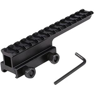 ★ブラック145mm★ ハイマウントベース 20mm レール ウィーバー マウント ピカティニー (ブラック 145mm)