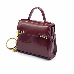 【美品】Delvaux デルヴォー タンペート エナメル バッグチャーム キーホルダー