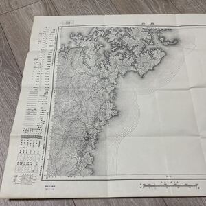 古地図 地形図 五万分之一 地理調査所 昭和28年応急修正 昭和29年発行 嚴原 長崎県