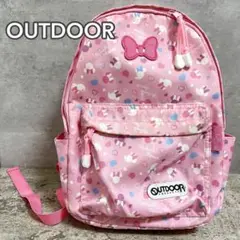 OUTDOOR ミニーマウス柄 リュック ピンク　アウトドア　ディズニー　女の子