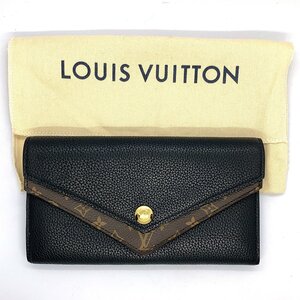 ルイ・ヴィトン M64319 ポルトフォイユ ドゥブル V 送料無料 【B1】 モノグラム 財布 LOUIS VUITTON 二つ折り 長財布 ノワール 中古