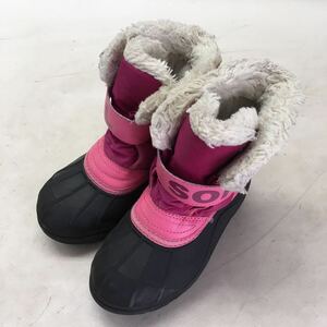 送料込み★SOREL ソレル★スノーブーツ 防寒ウィンターブーツ★女の子　キッズ　子供　18㎝★ピンク#60319s351