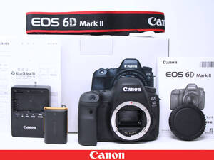 ◇1092ショットほぼ新品◇Canon キャノン EOS 6D Mark II ボディ Mark2◇元箱付属★バリアングル35mmフルサイズ約2620万画素CMOSセンサー