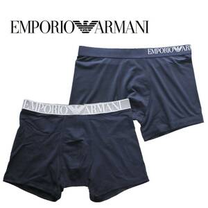 《EMPORIO ARMANI エンポリオアルマーニ》新品 ウエストロゴ入 ボクサーパンツ トランクス アンダーウェア M(W74~84) A7612