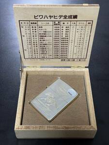 zippo Biwa Hayahide GOLD 4面ゴールド加工 ビワハヤヒデ 1994年製 年代物 競馬 競走馬 特殊加工品 デットストック 専用木箱 保証書