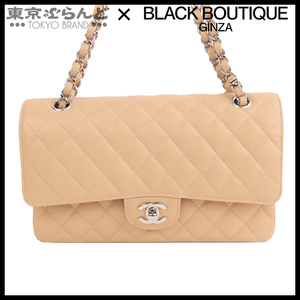 101693585 シャネル CHANEL マトラッセ WフラップWチェーンショルダーバッグ ベージュ シルバー金具 キャビアスキン 25cm レディース