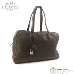 エルメス （HERMES） ヴィクトリア 35 トリヨンクレマンス ショコラ □K刻 ボストン ハンド バッグ ヴィンテージ（中古）