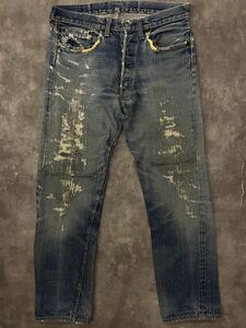 60s LEVIS 501-501（ダブルネーム）希少ボタン裏刻印16 Vステッチズレカンヴィンテージビンテージオリジナル赤耳66前期後期BIGE501xx