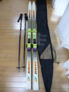 【ジャンク品】★ROSSIGNOL ロシニョール スキー 板 195㎝ ストック 収納袋★SERATA