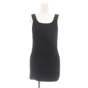 ヘルムートラング HELMUT LANG STRAP KNIT TANK リブニット タンクトップ S 黒 ブラック /DF ■OS ■SH レディース