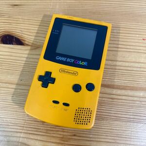 UTn977 Nintendo 任天堂 GAMEBOY COLOR ゲームボーイカラー GBC CGB-001 イエロー 動作未確認 現状品