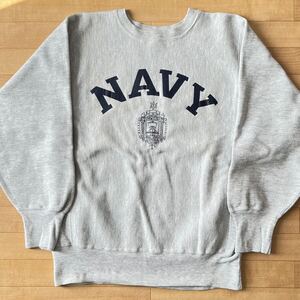 大人気NAVY軍物! Champion チャンピオン 90年代 USA製 ヴィンテージ リバースウィーブ スウェット サイズM 美品