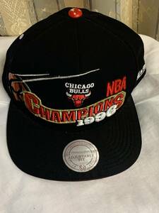 Mitchell&Ness　NBA　シカゴブルズBULLS　チャンピオン1996　キャップ　USED難あり