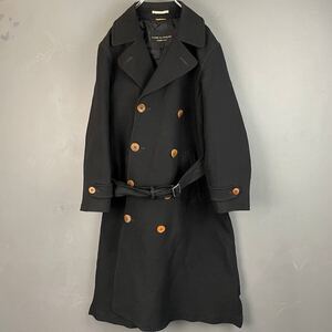 日本製 COMME des GARCONS HOMME PLUS コムデギャルソン オムプリュス 17AW ポリエステル縮絨捻じれトレンチコート 黒 メンズ PT-C005