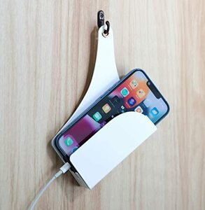 壁掛けスマホキーパー YURIKAGO 充電ケーブルをつけたままスマートフォンを壁掛け収納。ベッドサイド、リビン