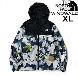 1円～!売切!【正規新品】THE NORTH FACE◆PRINTED CYCLONE JACKET 3 ウインドパーカー US限定 ロゴ刺繍 軽量 撥水(XL)紺 総柄 180915-5