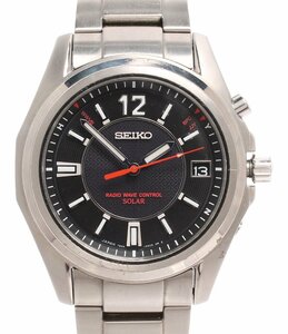 セイコー 腕時計 7B24-0AB0 スピリット ソーラー ブラック メンズ SEIKO [0502]