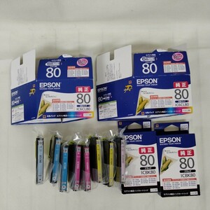 エプソン インクカートリッジ ICBK80 ICLM80 ICM80 ICY80 ICC80 ICLC80 EPSON インク 10個セット　純正　未使用