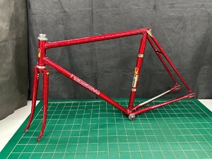 ●NAGASAWA ナガサワ ピストバイク フレーム クロモリ レッドラメ 競輪 トラック競技用 ＮＪＳ●