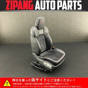 PR009 92A ポルシェ カイエン GTS 右H 電動 アルカン コンビ 右フロント シート 運転席 ◆黒/赤ステッチ ★穴あき/破れ無し ◎