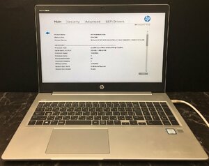 1円～ ■ジャンク HP PROBOOK 450 G6 / 第8世代 / Core i5 8265U 1.60GHz / メモリ 8GB / SSD 256GB / 15.6型 / OS無し / BIOS起動可