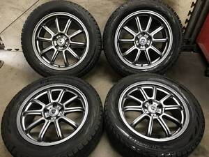 【235/55R18】溝有ヨコハマG075スタッドレスタイヤ【18×7.5J+38 PCD114.3 5H】アルミホイール４本 60ハリアー,レクサスNX,デリカD5など